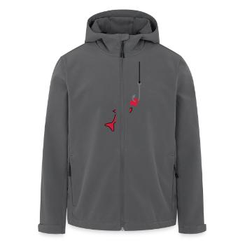 Fishing With Heart - Recycelte Männer Softshell-Jacke von Stanley/Stella - Anthrazit - Vorne - AI Model Male 185 light (185cm)