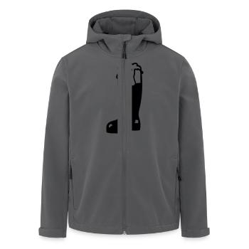 Bierstiefel / beer boot glass (1c) - Recycelte Männer Softshell-Jacke von Stanley/Stella - Anthrazit - Vorne - AI Model Male 185 light (185cm)