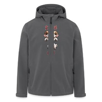 Ziege - chinesisches Sternzeichen - Astrologie - Recycelte Männer Softshell-Jacke von Stanley/Stella - Anthrazit - Vorne - AI Model Male 185 light (185cm)