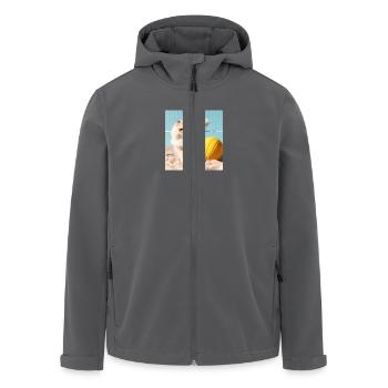 Perserkatze Negan spielt Beachvolleyball - Recycelte Männer Softshell-Jacke von Stanley/Stella - Anthrazit - Vorne - AI Model Male 185 light (185cm)