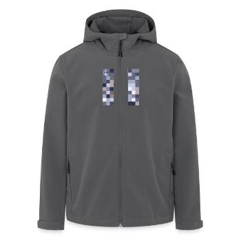 Pi mit Erdkugel - Recycelte Männer Softshell-Jacke von Stanley/Stella - Anthrazit - Vorne - AI Model Male 185 light (185cm)