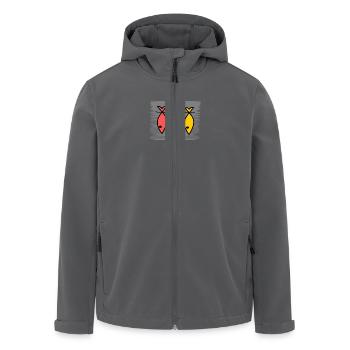 RUHESTAND. RUHESTAND. PENSIONIERT. RUHESTAND - Recycelte Männer Softshell-Jacke von Stanley/Stella - Anthrazit - Vorne - AI Model Male 185 light (185cm)