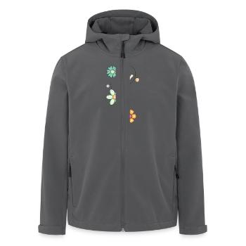 Doodle Motiv mit Blumen und Herz - Recycelte Männer Softshell-Jacke von Stanley/Stella - Anthrazit - Vorne - AI Model Male 185 light (185cm)