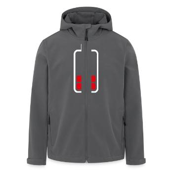 Akku - Anzeige des Akku - Recycelte Männer Softshell-Jacke von Stanley/Stella - Anthrazit - Vorne - AI Model Male 185 light (185cm)