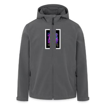 ॐMEGoA Psychedelic Dwarfs 1# - Recycelte Männer Softshell-Jacke von Stanley/Stella - Anthrazit - Vorne - AI Model Male 185 light (185cm)