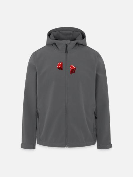 Rote Würfel - Recycelte Männer Softshell-Jacke von Stanley/Stella - Anthrazit