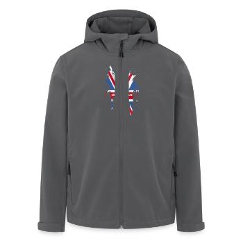 Union Jack 5 - Recycelte Männer Softshell-Jacke von Stanley/Stella - Anthrazit - Vorne - AI Model Male 185 light (185cm)