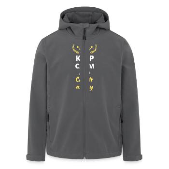 "Keep calm and call it look it" - Entspannung und Faulheit - Recycelte Männer Softshell-Jacke von Stanley/Stella - Anthrazit - Vorne - AI Model Male 185 light (185cm)