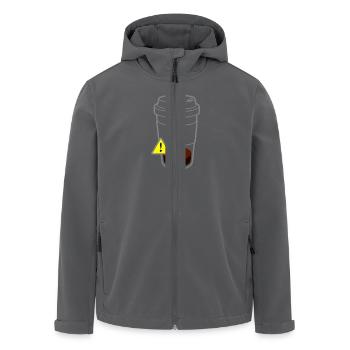 Warning Coffee - Recycelte Männer Softshell-Jacke von Stanley/Stella - Anthrazit - Vorne - AI Model Male 185 light (185cm)