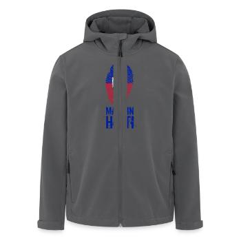 Made In Haiti / Ayiti / Haïti - Recycelte Männer Softshell-Jacke von Stanley/Stella - Anthrazit - Vorne - AI Model Male 185 light (185cm)
