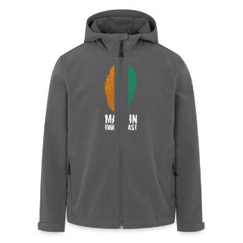 Made In Ivory Coast / Elfenbeinküste - Recycelte Männer Softshell-Jacke von Stanley/Stella - Anthrazit - Vorne - AI Model Male 185 light (185cm)