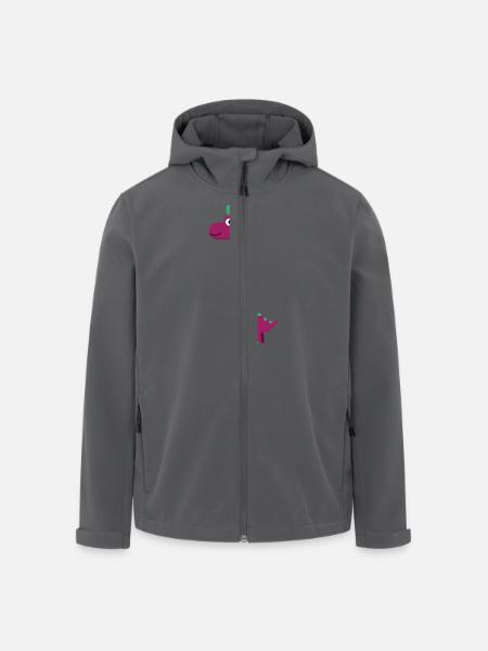 Happy brontosaurus - Recycelte Männer Softshell-Jacke von Stanley/Stella - Anthrazit