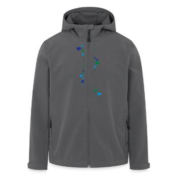 Fischschwärme - 3 Farb Vektor - Recycelte Männer Softshell-Jacke von Stanley/Stella - Anthrazit - Vorne - AI Model Male 185 light (185cm)