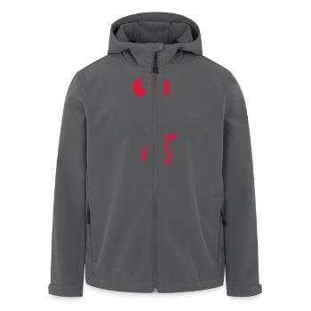 Teufel Satan Schwanz Hörner Böse - Recycelte Männer Softshell-Jacke von Stanley/Stella - Anthrazit - Vorne - AI Model Male 185 light (185cm)