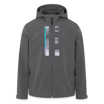 Chrome ,, E " Metallic - Recycelte Männer Softshell-Jacke von Stanley/Stella - Anthrazit - Vorne - AI Model Male 185 light (185cm)