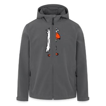 Papagei Vogel guckt lustig doof ängstlich verwirrt - Recycelte Männer Softshell-Jacke von Stanley/Stella - Anthrazit - Vorne - AI Model Male 185 light (185cm)