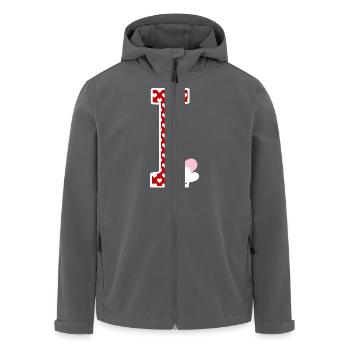 Buchstabe i Herz - Recycelte Männer Softshell-Jacke von Stanley/Stella - Anthrazit - Vorne - AI Model Male 185 light (185cm)