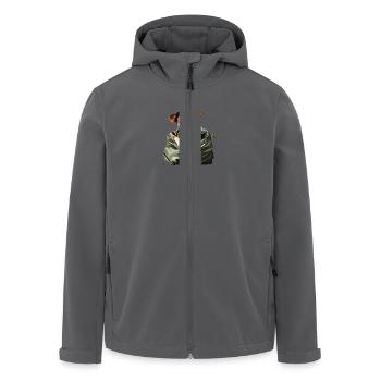 Bag Buddy – Dein kleiner Begleiter zum Verlieben - Recycelte Männer Softshell-Jacke von Stanley/Stella - Anthrazit - Vorne - AI Model Male 185 light (185cm)