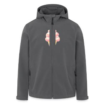 Kawaii - Eis auf Hörnchen - Recycelte Männer Softshell-Jacke von Stanley/Stella - Anthrazit - Vorne - AI Model Male 185 light (185cm)