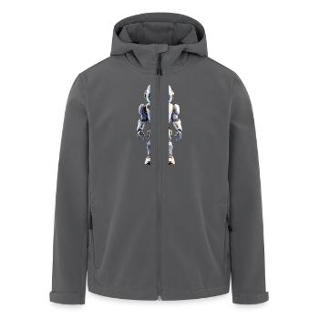 Ich bin ein Roboter - Recycelte Männer Softshell-Jacke von Stanley/Stella - Anthrazit - Vorne - AI Model Male 185 light (185cm)