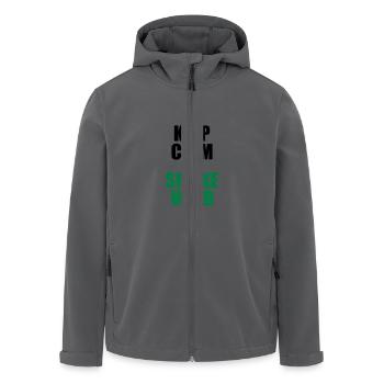 Keep Calm and Smoke Weed - Recycelte Männer Softshell-Jacke von Stanley/Stella - Anthrazit - Vorne - AI Model Male 185 light (185cm)