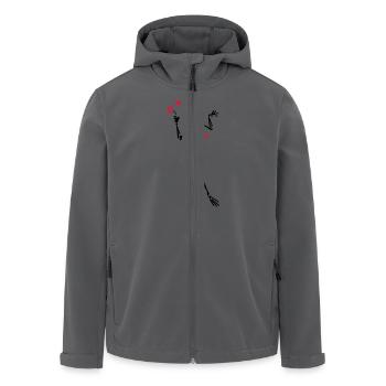 Verliebtes Skelett - Recycelte Männer Softshell-Jacke von Stanley/Stella - Anthrazit - Vorne - AI Model Male 185 light (185cm)