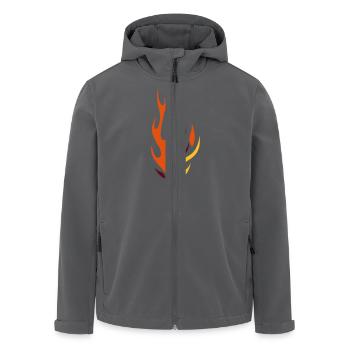 flammen - Recycelte Männer Softshell-Jacke von Stanley/Stella - Anthrazit - Vorne - AI Model Male 185 light (185cm)