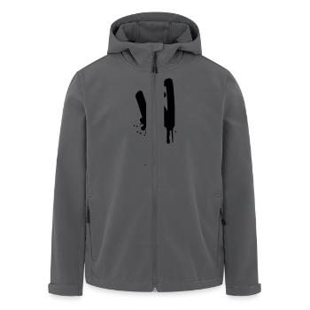 W Graffiti Tropfen Farbklex Spray - Recycelte Männer Softshell-Jacke von Stanley/Stella - Anthrazit - Vorne - AI Model Male 185 light (185cm)