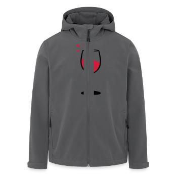 Weinglas, Sommelier, Wein - Recycelte Männer Softshell-Jacke von Stanley/Stella - Anthrazit - Vorne - AI Model Male 185 light (185cm)