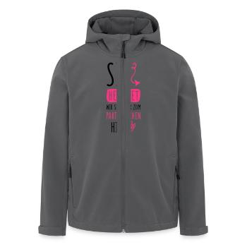 sie heiratet wir party machen - Recycelte Männer Softshell-Jacke von Stanley/Stella - Anthrazit - Vorne - AI Model Male 185 light (185cm)