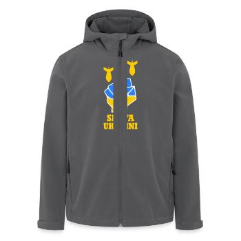 Ukraine - Recycelte Männer Softshell-Jacke von Stanley/Stella - Anthrazit - Vorne - AI Model Male 185 light (185cm)