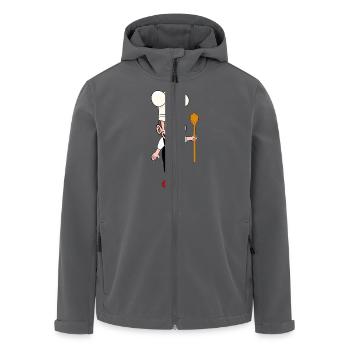 Affen Küche Kochkunst Gastgeber Affe Köche Koch - Recycelte Männer Softshell-Jacke von Stanley/Stella - Anthrazit - Vorne - AI Model Male 185 light (185cm)