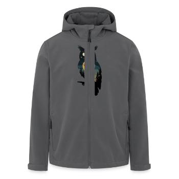 Niedliche Eule als Zauberer für einen Eulen Fans - Recycelte Männer Softshell-Jacke von Stanley/Stella - Anthrazit - Vorne - AI Model Male 185 light (185cm)