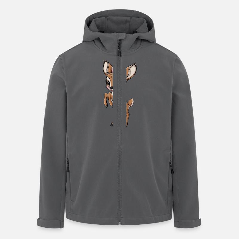 Mignon faon avec noeud - Veste softshell homme en polyester recyclé Stanley/Stella - charbon