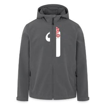 Buchstabe i Minimalistische Blumen - Recycelte Männer Softshell-Jacke von Stanley/Stella - Anthrazit - Vorne - AI Model Male 185 light (185cm)