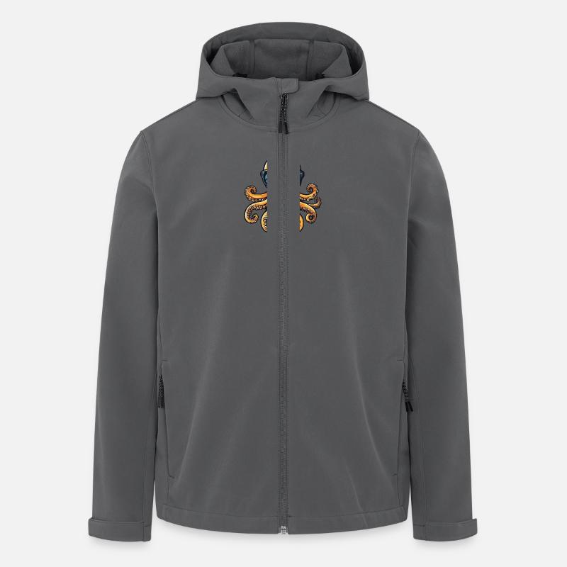 Octopus Cool Summer - Men’s Recycled Softshell Jacket by Stanley/Stella - anthracite