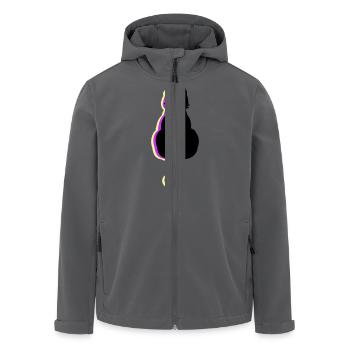 Leuchtkatze pink - Recycelte Männer Softshell-Jacke von Stanley/Stella - Anthrazit - Vorne - AI Model Male 185 light (185cm)