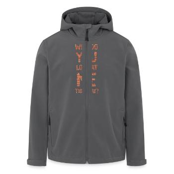 Warum siehst du mich so an? - Recycelte Männer Softshell-Jacke von Stanley/Stella - Anthrazit - Vorne - AI Model Male 185 light (185cm)