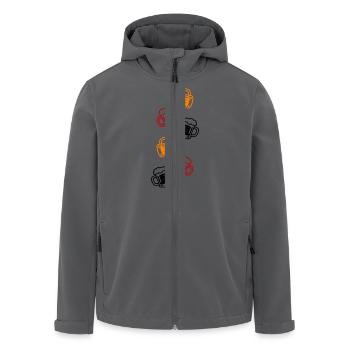 Bier Bierglas - Recycelte Männer Softshell-Jacke von Stanley/Stella - Anthrazit - Vorne - AI Model Male 185 light (185cm)