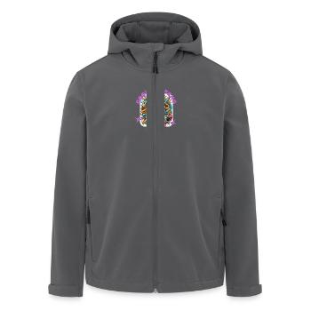 Cool Camping Gurkiii - Recycelte Männer Softshell-Jacke von Stanley/Stella - Anthrazit - Vorne - AI Model Male 185 light (185cm)