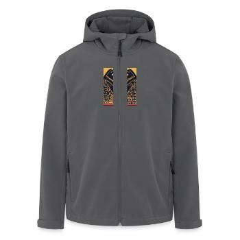 Die Kunst des Blickkontakts - Recycelte Männer Softshell-Jacke von Stanley/Stella - Anthrazit - Vorne - AI Model Male 185 light (185cm)