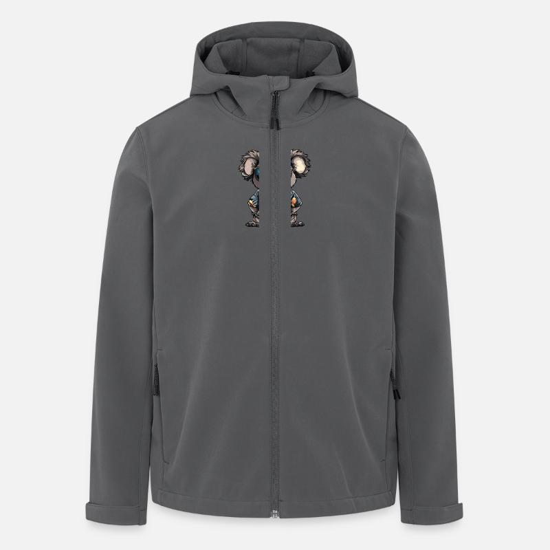 Koala Comic Cool Summer - Men’s Recycled Softshell Jacket by Stanley/Stella - anthracite