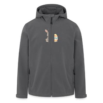 Osterhase bemalt Ei – Niedliches Osterdesign - Recycelte Männer Softshell-Jacke von Stanley/Stella - Anthrazit - Vorne - AI Model Male 185 light (185cm)