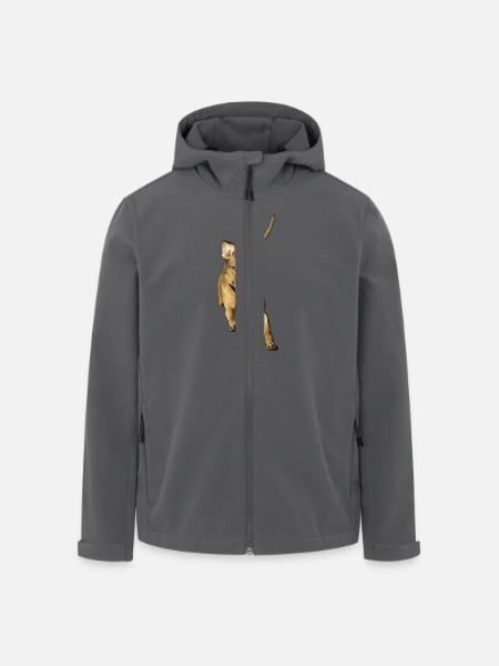 Rhodesian Ridgeback Livernose - Recycelte Männer Softshell-Jacke von Stanley/Stella - Anthrazit