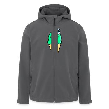 Funky Ice Cream - Recycelte Männer Softshell-Jacke von Stanley/Stella - Anthrazit - Vorne - AI Model Male 185 light (185cm)