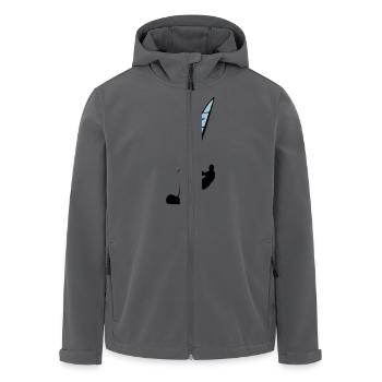 Windsurfing - Recycelte Männer Softshell-Jacke von Stanley/Stella - Anthrazit - Vorne - AI Model Male 185 light (185cm)