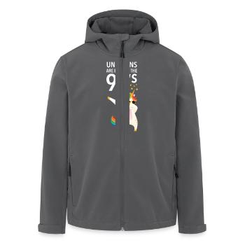 Unicorns Are Born In The 90s - Recycelte Männer Softshell-Jacke von Stanley/Stella - Anthrazit - Vorne - AI Model Male 185 light (185cm)