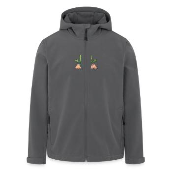 Lass uns heute Salat-Zen sein - Recycelte Männer Softshell-Jacke von Stanley/Stella - Anthrazit - Vorne - AI Model Male 185 light (185cm)