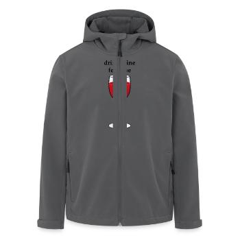 drink wine - Recycelte Männer Softshell-Jacke von Stanley/Stella - Anthrazit - Vorne - AI Model Male 185 light (185cm)
