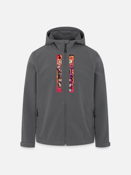 Global Art - Recycelte Männer Softshell-Jacke von Stanley/Stella - Anthrazit